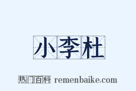 小李杜是什么意思的图片
